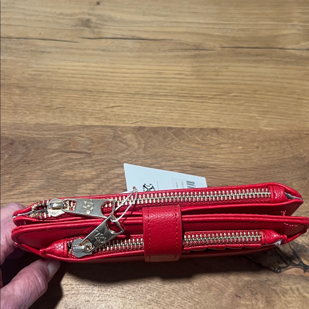 NWT CXL by Christian Lacroix Red Bryce Pebble Zipper Wallet Reg. $48 - Picture 4 of 12